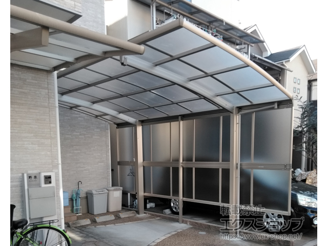 大阪府八尾市ののカーポート レイナポートグラン　積雪〜20cm対応 施工例