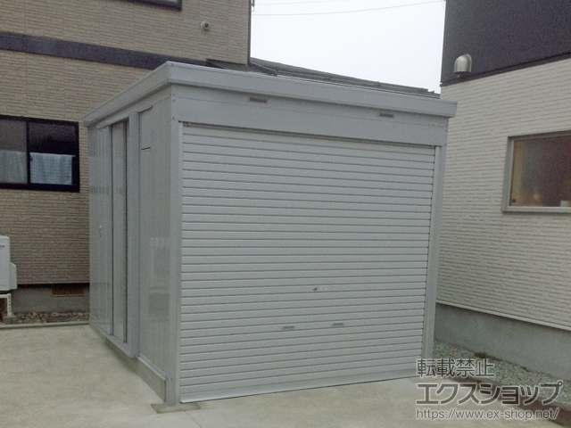 山形県寒河江市のの倉庫・ガレージ バイク保管庫 土間タイプ 多雪地型（FXN-2630H） FXN-2630H-SG 施工例