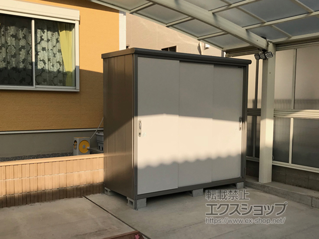 栃木県小山市のの物置・屋外倉庫 エスモ 一般型 2100×900×1959 ESE-2109A-PW 施工例