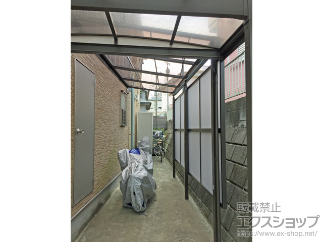 東京都町田市ののテラス屋根 スピーネ F型 テラスタイプ 単体 積雪〜20cm対応※正面台形納まり 施工例