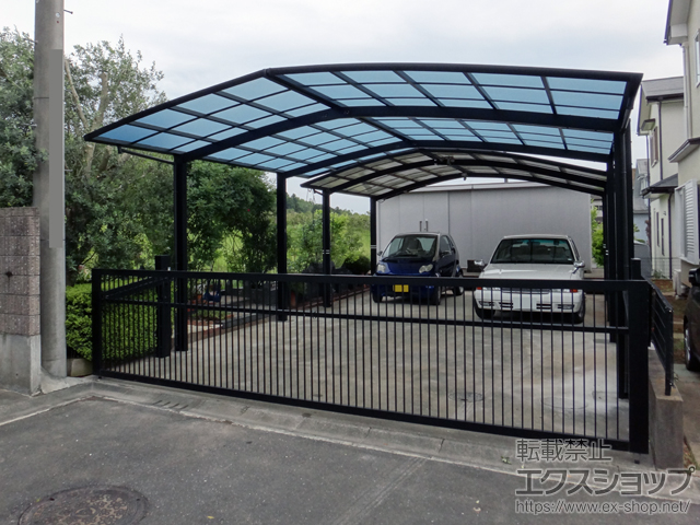 茨城県稲敷郡阿見町ののカーポート カムフィエース M合掌 積雪〜20cm対応 施工例