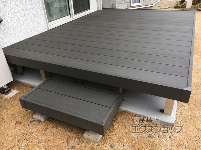 山口県宇部市ののウッドデッキ リウッドデッキ 200 施工例