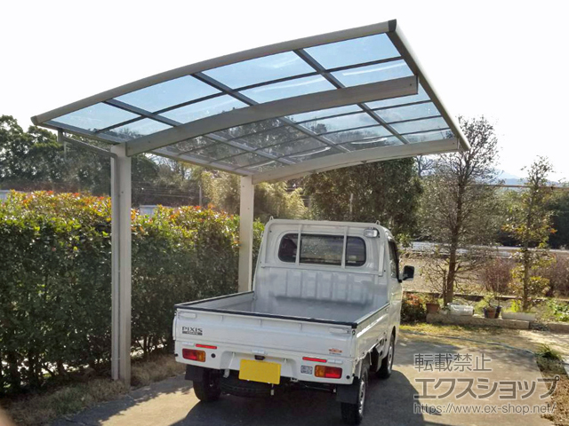 愛媛県東温市ののカーポート プレシオスポート 積雪〜20cm対応 施工例