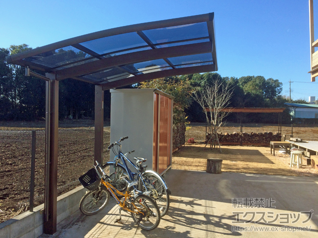 茨城県つくば市ののサイクルポート・駐輪場 プレシオスポート ミニ 積雪〜20cm対応 施工例
