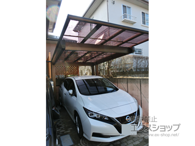宮城県仙台市ののカーポート エフルージュEX 後方支持タイプ 積雪〜20cm対応 施工例