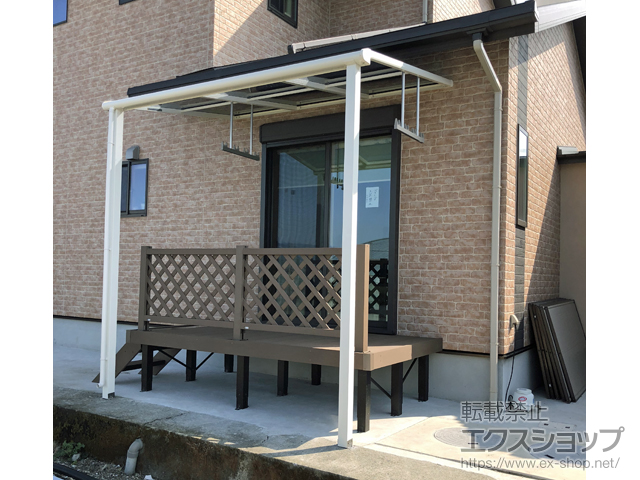 熊本県八代市ののテラス屋根 ヴェクターテラス F型 テラスタイプ 単体 積雪〜20cm対応 施工例