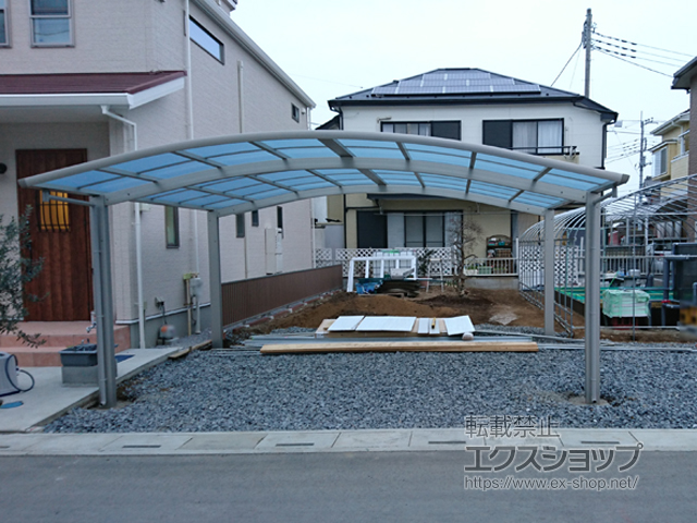 埼玉県上尾市ののカーポート レイナツインポートグラン　積雪〜20cm対応 施工例