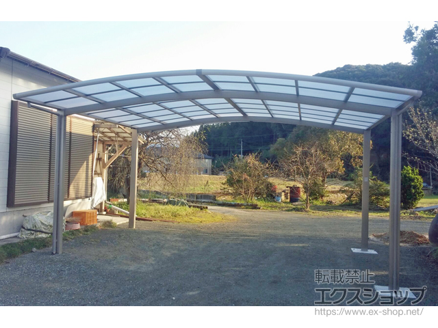 鹿児島県薩摩川内市ののカーポート ネスカR ワイド 積雪〜20cm対応 台風補償付 施工例