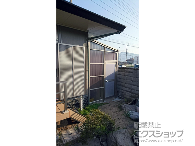 香川県高松市のLIXIL リクシル（トステム）のストックヤード スピーネストックヤードF型 波板タイプ ヤード仕様 積雪〜20cm対応 施工例