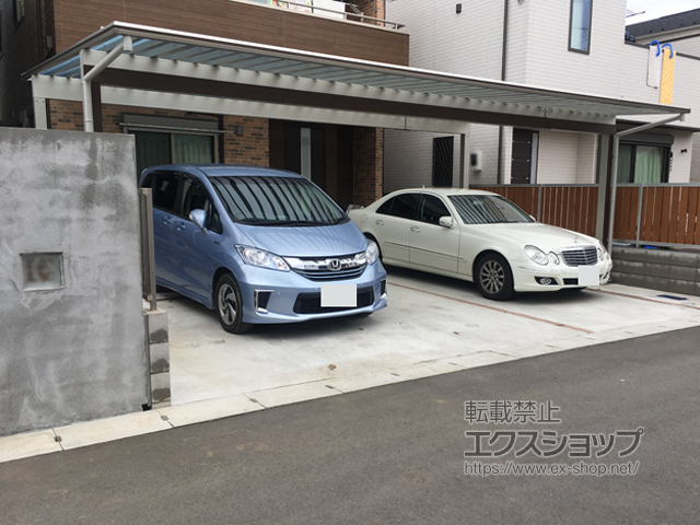 千葉県船橋市ののカーポート エフルージュ トリプル50 マテリアルカラー 積雪〜50cm対応 施工例