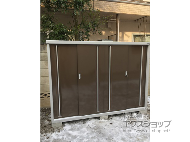 東京都三鷹市のの物置・屋外倉庫 シンプリー 一般型 2160×905×1603 MJX-219D-TB 施工例