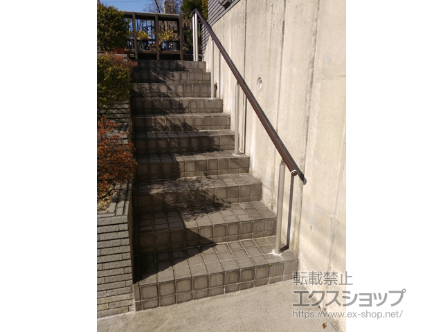 大阪府枚方市のの手すり パルトナーUDフェンス1型(手すり) 自立タイプ 笠木1段仕様 施工例