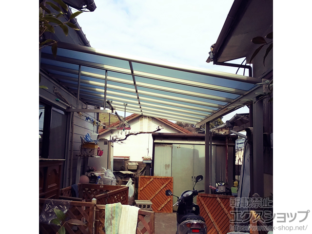 愛媛県松山市ののテラス屋根 ヴェクターテラス F型 テラスタイプ 単体 積雪〜20cm対応 施工例