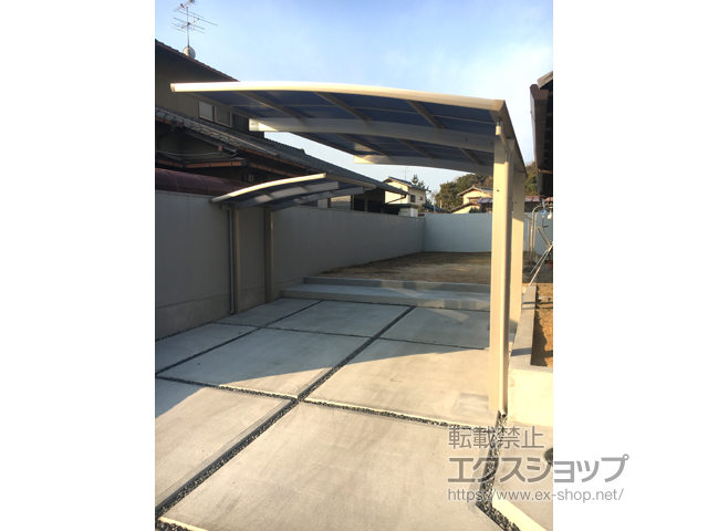 岡山県岡山市ののカーポート プレシオスポート 積雪〜20cm対応 施工例