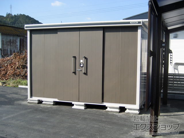 高知県宿毛市のの物置・屋外倉庫 エルモ 一般型 3620×2920×2356 LMD-3629H-DW 施工例