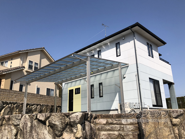 岡山県津山市ののカーポート エフルージュ トリプル 積雪〜20cm対応 施工例