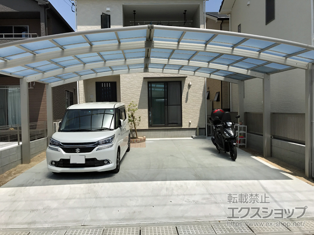 広島県呉市ののカーポート レイナトリプルポートグラン　積雪〜20cm対応 施工例