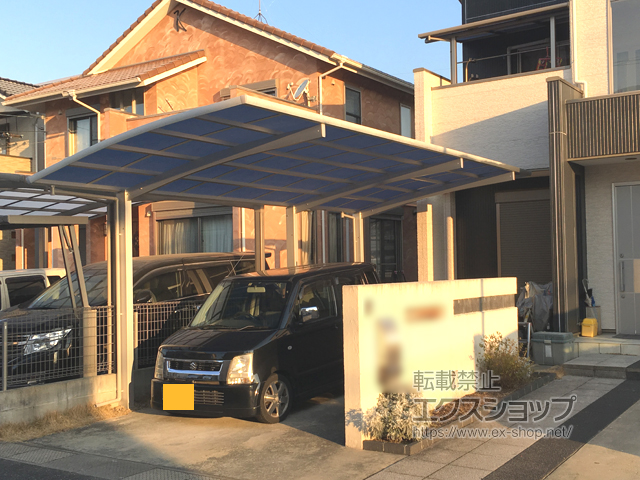 奈良県葛城市ののカーポート レイナポートグラン 延長　積雪〜20cm対応 施工例
