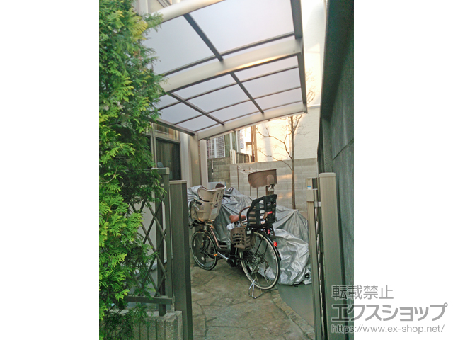 東京都目黒区ののサイクルポート・駐輪場 フーゴRミニ (ラウンドスタイル) 積雪〜20cm対応 施工例