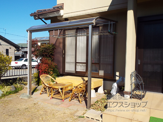 静岡県浜松市ののテラス屋根 ヴェクターテラス R型 テラスタイプ 単体 積雪〜20cm対応 施工例