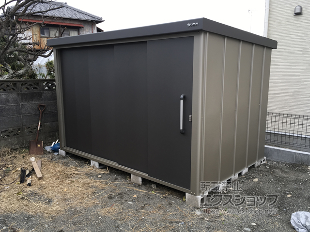 静岡県静岡市のの物置・屋外倉庫 エスケーエイト SK8-180 一般型 3000×2000×1940 SK8-180-GK 施工例