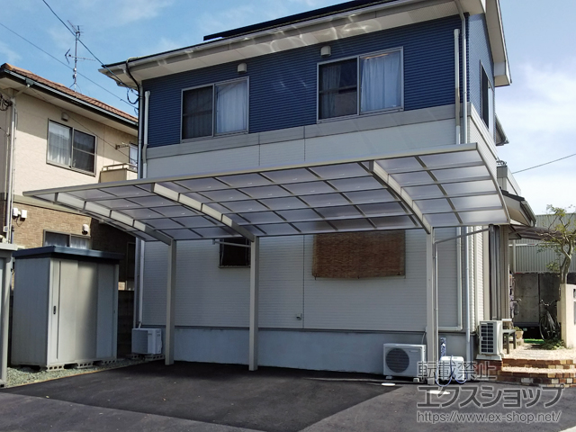 愛媛県東温市ののカーポート レイナポートグラン 延長　積雪〜20cm対応 施工例