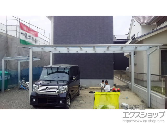 愛知県名古屋市ののカーポート ソリッドポート ワイド 積雪〜20cm対応 施工例