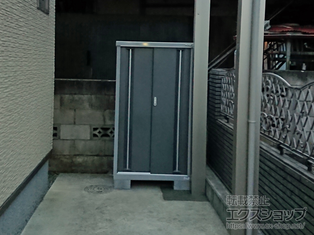 神奈川県小田原市のの物置・屋外倉庫 シンプリー 一般型 900×615×1603 MJX-096D-P-PG 施工例