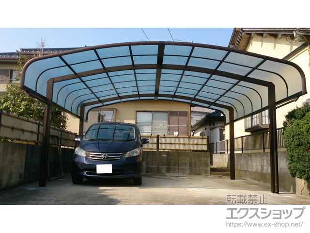 茨城県神栖市ののカーポート レイナキャップツインポートグラン 積雪〜20cm対応 施工例