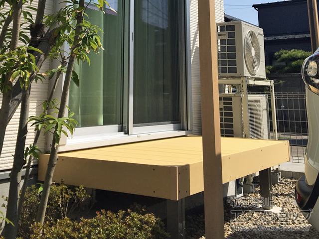 愛知県名古屋市ののウッドデッキ 樹ら楽ステージ 施工例