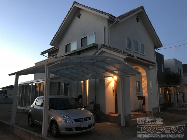 岡山県倉敷市ののカーポート レイナツインポートグラン　積雪〜20cm対応 施工例