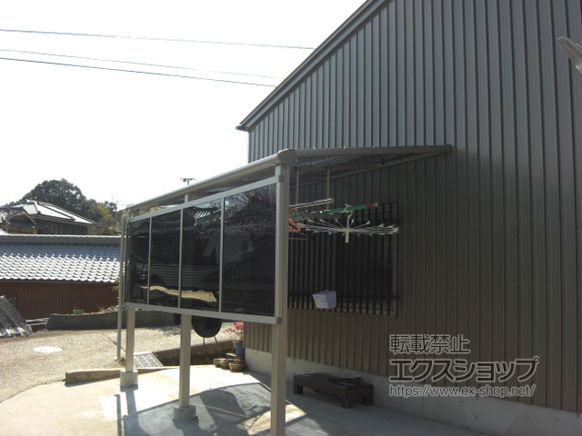 和歌山県日高郡日高川町ののテラス屋根 ヴェクターテラス F型 テラスタイプ 単体 積雪〜20cm対応 施工例