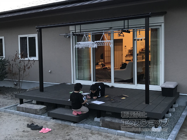 鹿児島県霧島市ののウッドデッキ リウッドデッキ 200 施工例