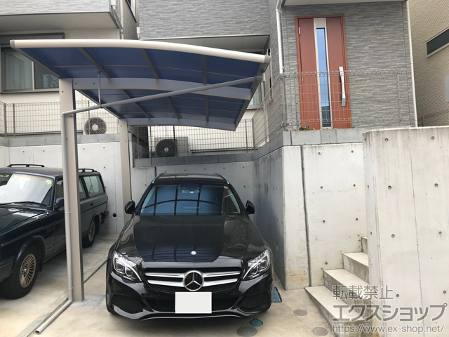 神奈川県横浜市ののカーポート レイナポートREグラン 前下がり 積雪〜20cm対応 施工例