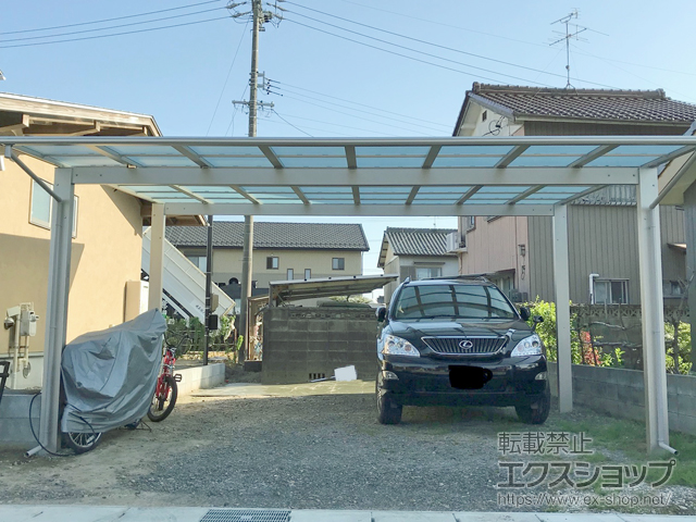 愛知県江南市ののカーポート エフルージュ ツイン 積雪〜20cm対応 施工例