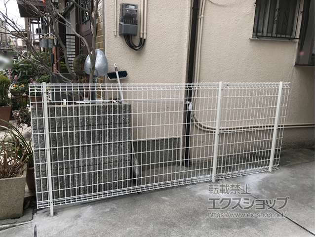 大阪府松原市ののフェンス・柵 ハイグリッドフェンスN8型 フリーポールタイプ 施工例