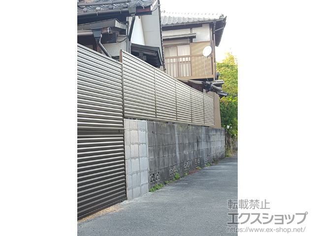 福岡県柳川市ののフェンス・柵 ミエーネフェンス 目隠しルーバータイプ 自由柱タイプ 施工例