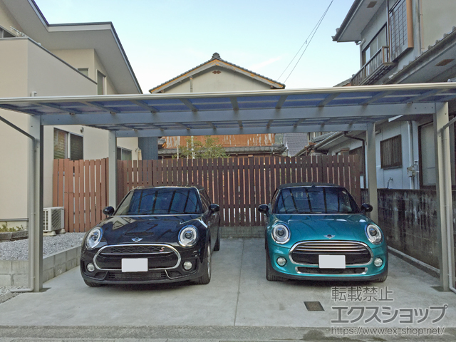 高知県幡多郡黒潮町ののカーポート エフルージュ ツイン 積雪〜20cm対応 施工例
