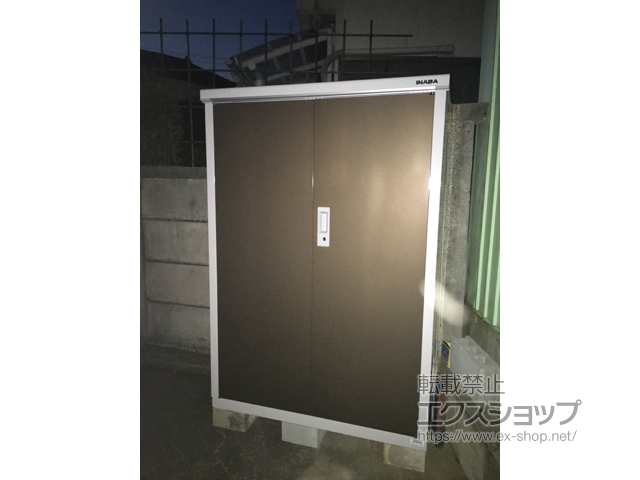 千葉県市川市のの物置・屋外倉庫 アイビーストッカー 1100×515×1603 BJX-115D-TB 施工例