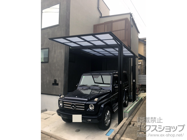 東京都世田谷区ののカーポート フーゴF (フラットスタイル) 積雪〜20cm対応 施工例
