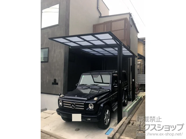 東京都世田谷区のLIXIL(リクシル)のカーポート フーゴF (フラットスタイル) 積雪～20cm対応 施工例