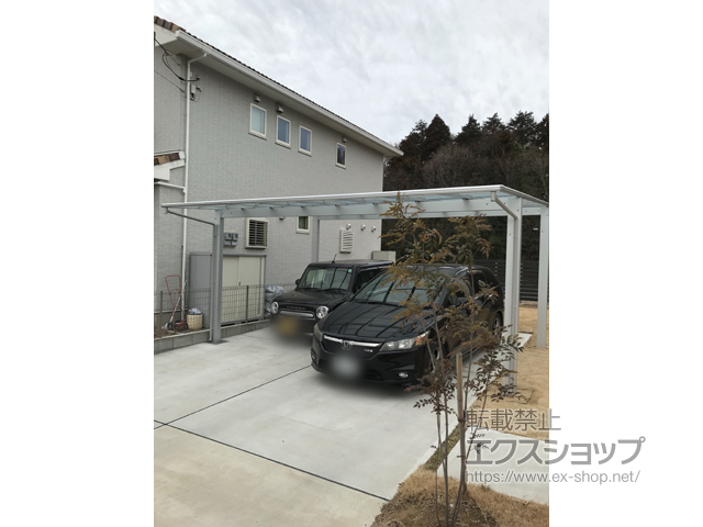 千葉県四街道市ののカーポート エフルージュ ツイン 積雪〜20cm対応 施工例