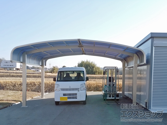 兵庫県三木市ののカーポート プレシオスポート アルファ M合掌 積雪〜20cm対応 施工例