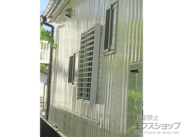 福島県郡山市のの面格子・窓格子 目隠し可動ルーバー 引違い窓用 施工例