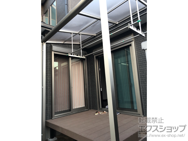 大阪府堺市ののテラス屋根 プレシオステラス F型 テラスタイプ 単体 積雪〜20cm対応 施工例