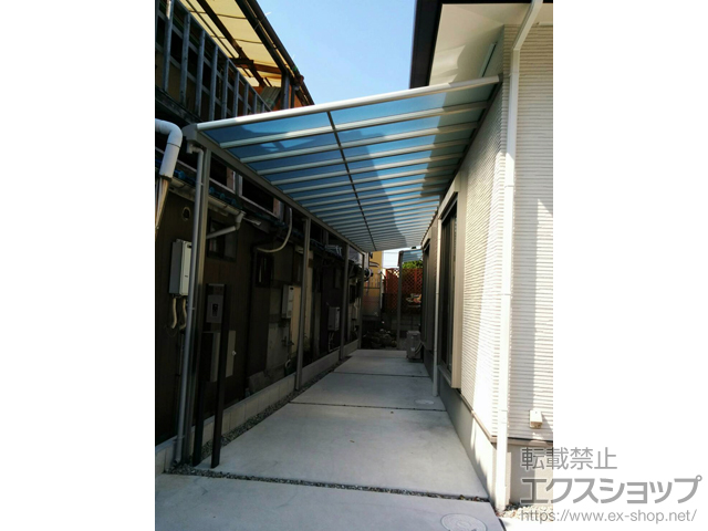 大阪府松原市ののテラス屋根 ヴェクターテラス F型 テラスタイプ 3連棟 積雪〜20cm対応 施工例