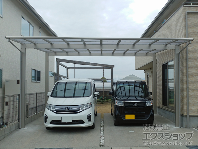 高知県香南市ののカーポート エフルージュ ツイン 積雪〜20cm対応 施工例