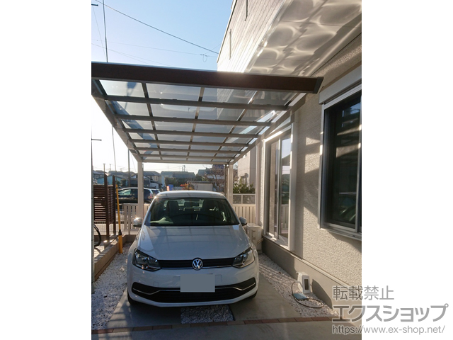 埼玉県さいたま市ののカーポート マイポートNext 積雪〜20cm対応 ※木調タイプ 施工例