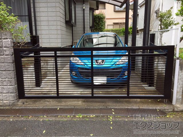 千葉県柏市ののカーゲート ラビーネ1型 電動式 施工例