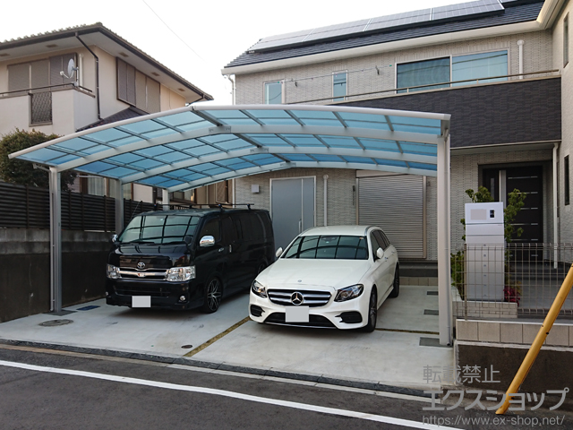 神奈川県横浜市ののカーポート カムフィエース M合掌 積雪〜20cm対応 施工例